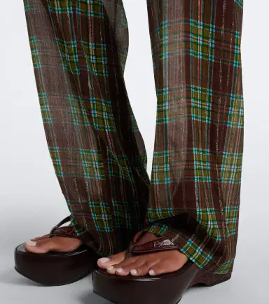 Dries Van Noten Plaid wide-leg pants | Thumbnail 6