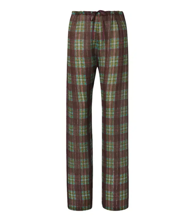 Dries Van Noten Plaid wide-leg pants