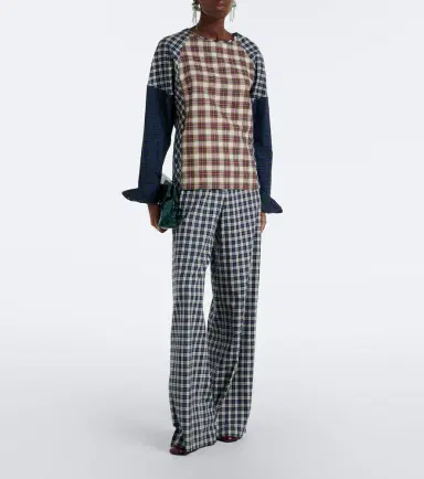 Dries Van Noten Checked cotton flannel top | Thumbnail 2