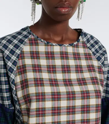 Dries Van Noten Checked cotton flannel top | Thumbnail 6