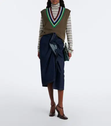 Dries Van Noten Striped cotton-blend turtleneck sweater | Thumbnail 3