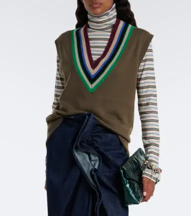 Dries Van Noten Striped cotton-blend turtleneck sweater | Thumbnail 4