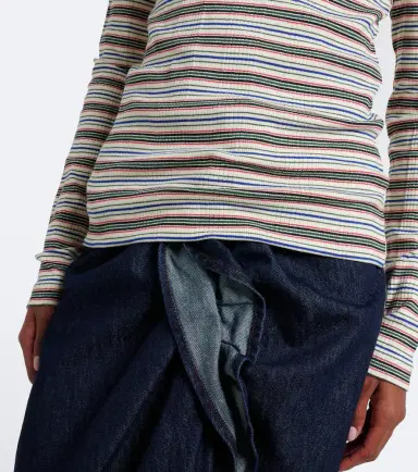Dries Van Noten Striped cotton-blend turtleneck sweater | Thumbnail 5