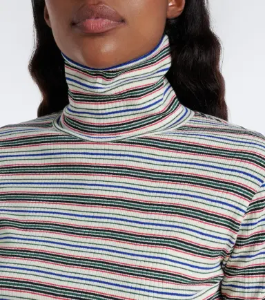 Dries Van Noten Striped cotton-blend turtleneck sweater | Thumbnail 6
