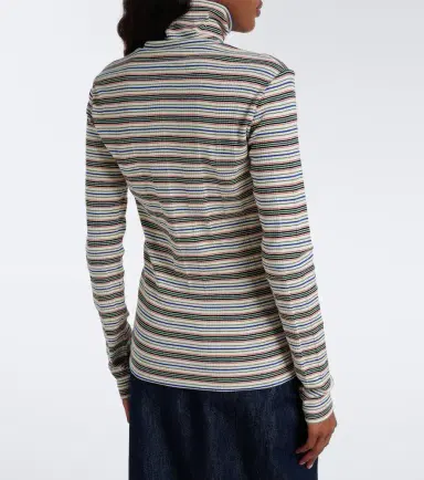 Dries Van Noten Striped cotton-blend turtleneck sweater | Thumbnail 7