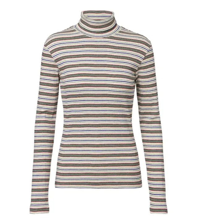 Dries Van Noten Striped cotton-blend turtleneck sweater