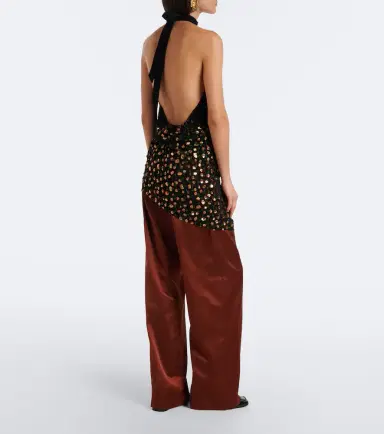 Dries Van Noten Satin wide-leg pants | Thumbnail 5