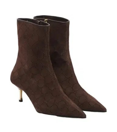 Gucci Bombshell GG laser-cut suede ankle boots | Thumbnail 1 Gucci Bombshell GG laser-cut suede ankle boots | Thumbnail 1