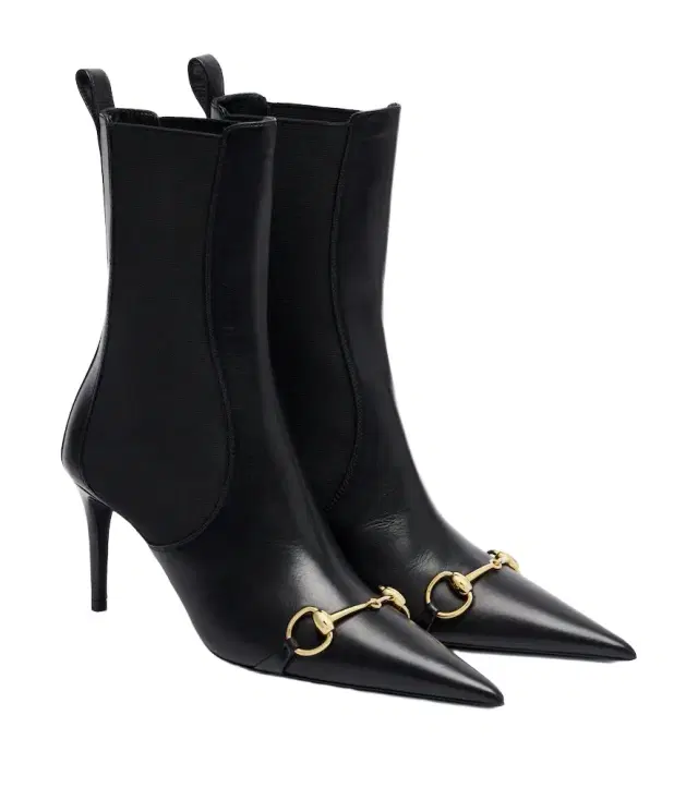 Gucci Donna Horsebit leather ankle boots