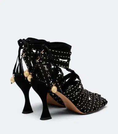 Zimmermann Corsage canvas sandals | Thumbnail 4 Zimmermann Corsage canvas sandals | Thumbnail 4