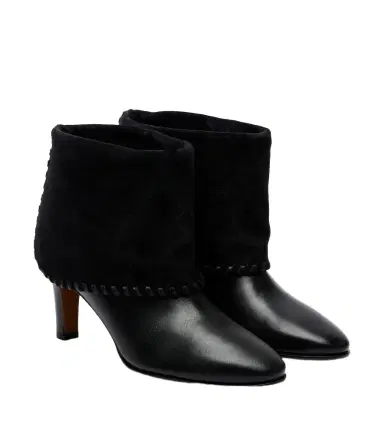 Zimmermann Alchemy suede-trimmed leather ankle boots | Thumbnail 1 Zimmermann Alchemy suede-trimmed leather ankle boots | Thumbnail 1