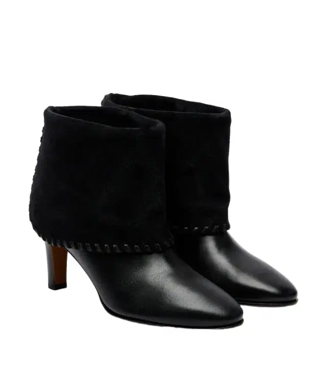 Zimmermann Alchemy suede-trimmed leather ankle boots