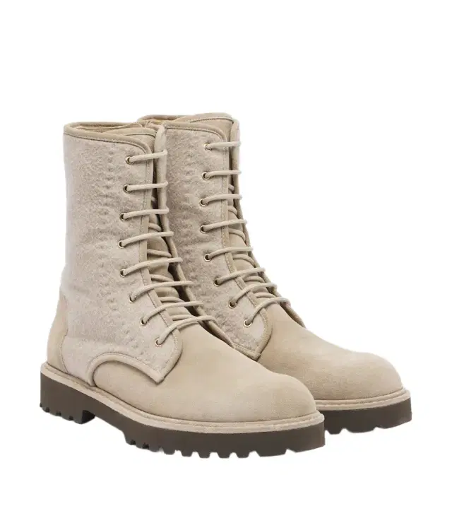 Max Mara Suede lace-up boots