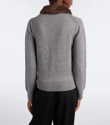 Loewe Double L ribbed-knit wool cardigan | Thumbnail 3 Loewe Double L ribbed-knit wool cardigan | Thumbnail 3