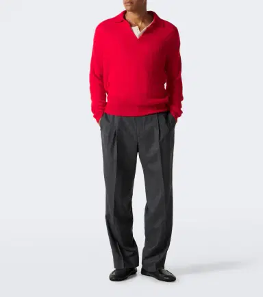 Auralee Alpaca-blend polo sweater | Thumbnail 3