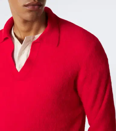 Auralee Alpaca-blend polo sweater | Thumbnail 5