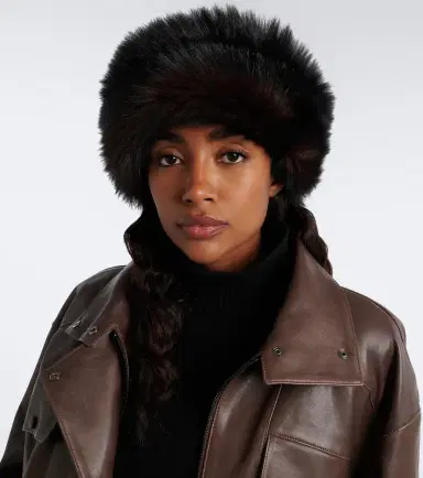 Nour Hammour Dallen leather and shearling hat | Thumbnail 4 Nour Hammour Dallen leather and shearling hat | Thumbnail 4