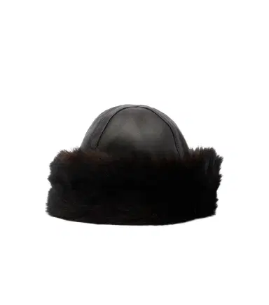 Nour Hammour Dallen leather and shearling hat | Thumbnail 1 Nour Hammour Dallen leather and shearling hat | Thumbnail 1
