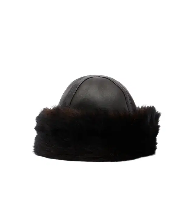 Nour Hammour Dallen leather and shearling hat
