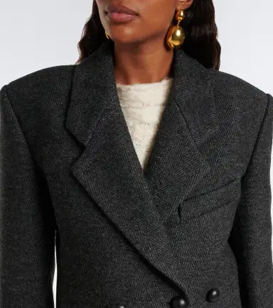 Isabel Marant Erla double-breasted wool and cotton coat | Thumbnail 3
