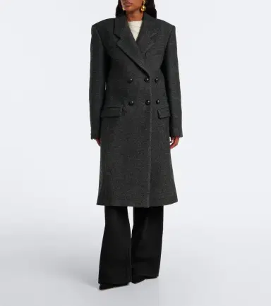 Isabel Marant Erla double-breasted wool and cotton coat | Thumbnail 4