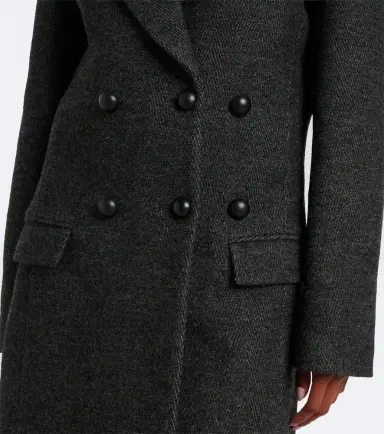 Isabel Marant Erla double-breasted wool and cotton coat | Thumbnail 5