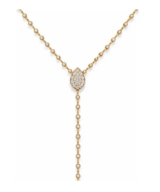 Wish Fine Jewelry 2.05ct Diamond 18K Gold Lariat Necklace