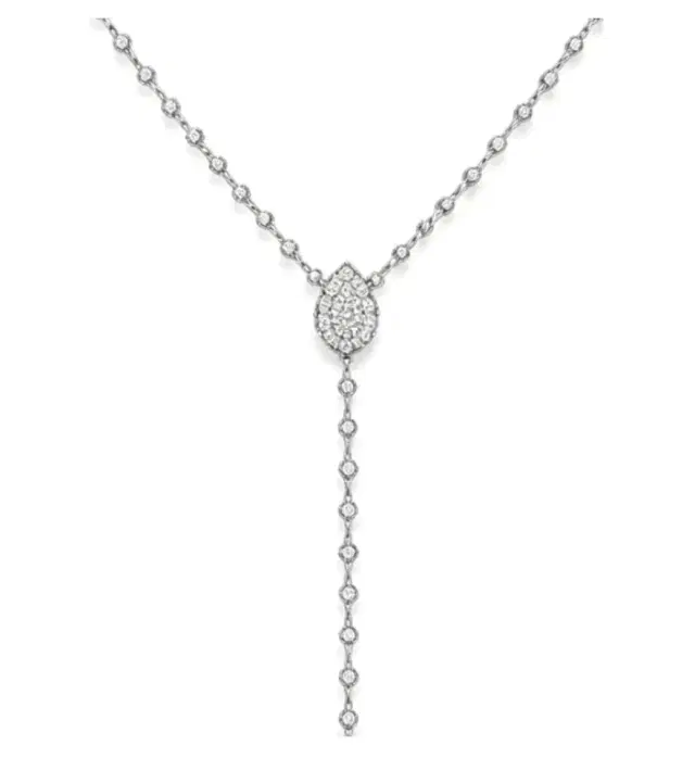 Wish Fine Jewelry 2.05ct Diamond 18K Gold Lariat Necklace