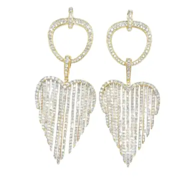 Wish Fine Jewelry 4.30ct Diamond 14K Gold Chandelier Earrings | Thumbnail 1