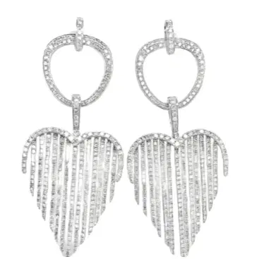 Wish Fine Jewelry 4.30ct Diamond 14K Gold Chandelier Earrings | Thumbnail 1