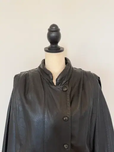 Jen Wonders Studio Black Leather Bomber Jacket | Thumbnail 2