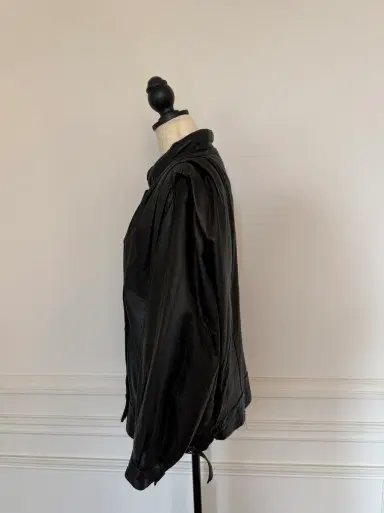 Jen Wonders Studio Black Leather Bomber Jacket | Thumbnail 5