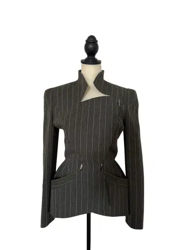 Jen Wonders Studio Pinstripe Mugler Blazer | Thumbnail 1 Jen Wonders Studio Pinstripe Mugler Blazer | Thumbnail 1