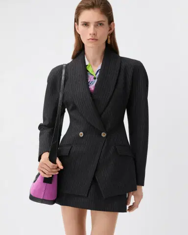 Versace Pinstripe Wool Twill Jacket | Thumbnail 2
