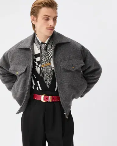 Versace Wool Llama Blouson | Thumbnail 2 Versace Wool Llama Blouson | Thumbnail 2