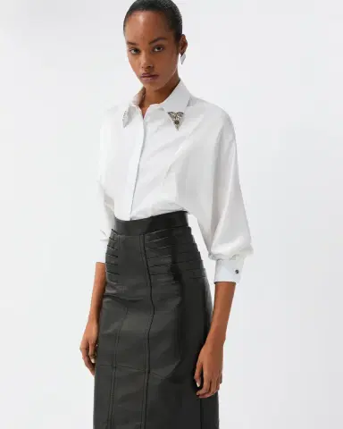 Versace Embroidered-Collar Cotton Poplin Shirt | Thumbnail 2