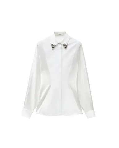 Versace Embroidered-Collar Cotton Poplin Shirt | Thumbnail 1
