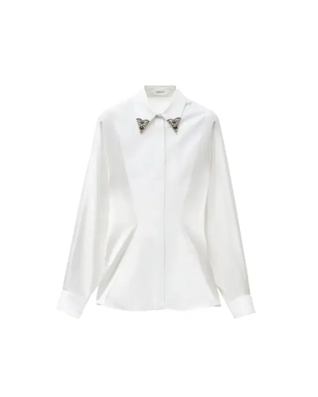 Versace Embroidered-Collar Cotton Poplin Shirt