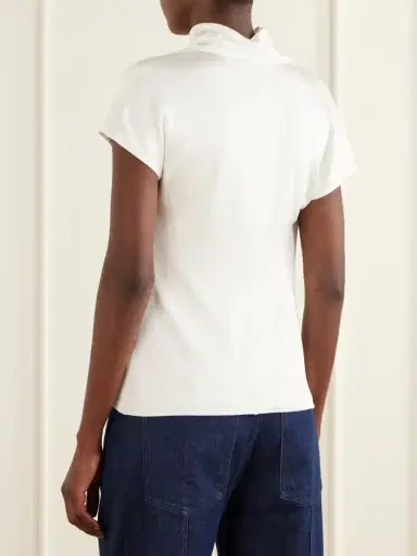 Another Tomorrow Draped Jersey Top | Thumbnail 4