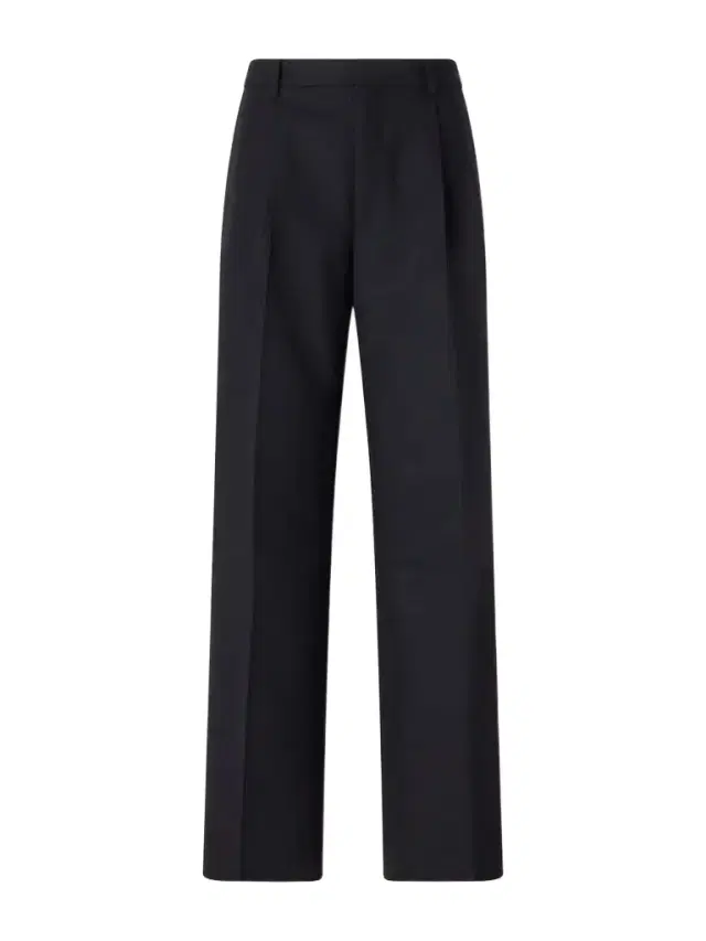 Auralee Wool And Cotton-blend Straight-leg Pants
