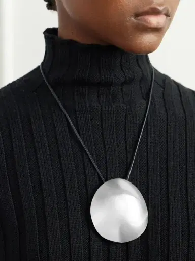 Alaïa Silver-tone Leather Necklace | Thumbnail 2
