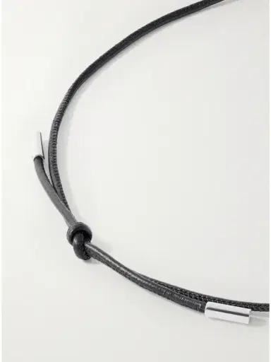 Alaïa Silver-tone Leather Necklace | Thumbnail 3