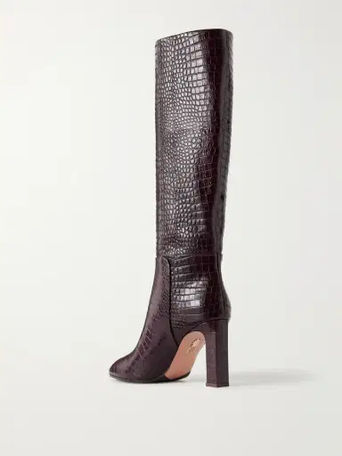 Aquazzura Sellier 85 Croc-effect Leather Knee Boots | Thumbnail 3 Aquazzura Sellier 85 Croc-effect Leather Knee Boots | Thumbnail 3
