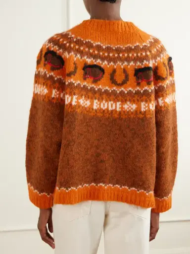 BODE Corral Fair Isle Alpaca-blend Sweater | Thumbnail 4