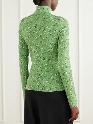 Loewe Logo-embroidered Floral-jacquard Knitted Top | Thumbnail 4