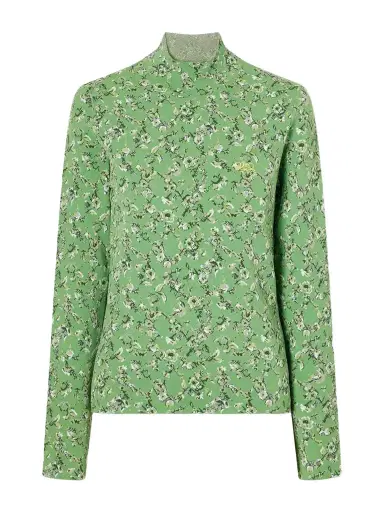 Loewe Logo-embroidered Floral-jacquard Knitted Top | Thumbnail 1