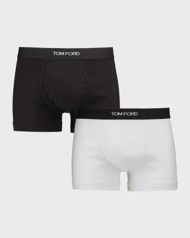 Tom Ford Men's 2-Pack Solid Jersey Boxer Briefs | Thumbnail 2