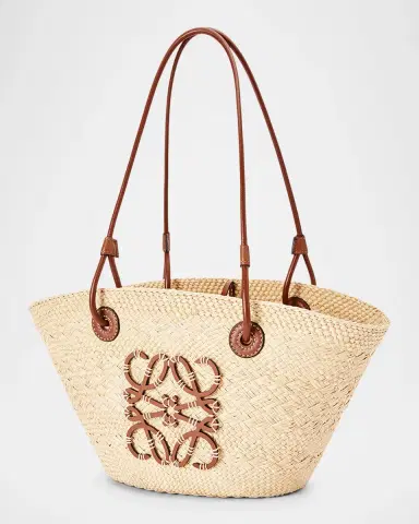 Loewe x Paula's Ibiza Anagram Small Basket Bag in Iraca Palm with Leather Handles | Thumbnail 3 Loewe x Paula's Ibiza Anagram Small Basket Bag in Iraca Palm with Leather Handles | Thumbnail 3
