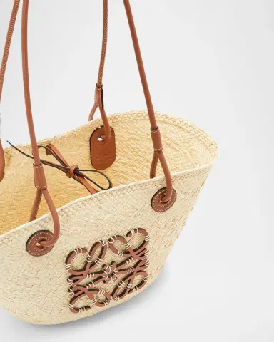 Loewe x Paula's Ibiza Anagram Small Basket Bag in Iraca Palm with Leather Handles | Thumbnail 4 Loewe x Paula's Ibiza Anagram Small Basket Bag in Iraca Palm with Leather Handles | Thumbnail 4