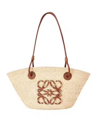 Loewe x Paula's Ibiza Anagram Small Basket Bag in Iraca Palm with Leather Handles | Thumbnail 1 Loewe x Paula's Ibiza Anagram Small Basket Bag in Iraca Palm with Leather Handles | Thumbnail 1